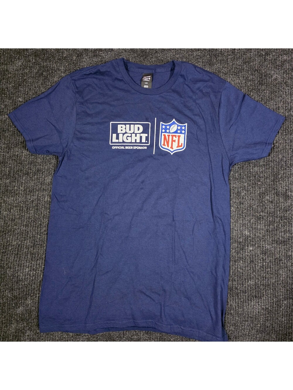 Hanes Perfect-T Bud Light NFL Official Beer Sponsor T-Shirt Large